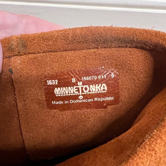 Minnetonka 3 Layer Fringe Boot Size 8 Brown Suede - Picture 9 of 9